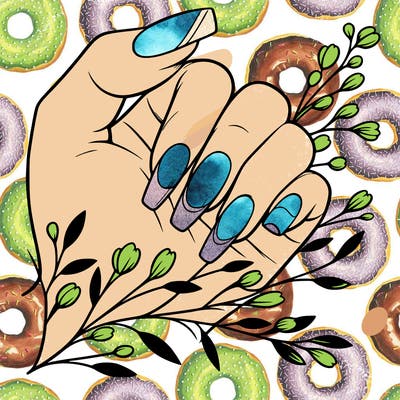 nails with french tip