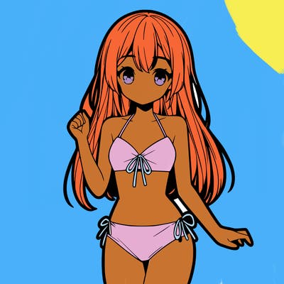 manga girl swimsuit