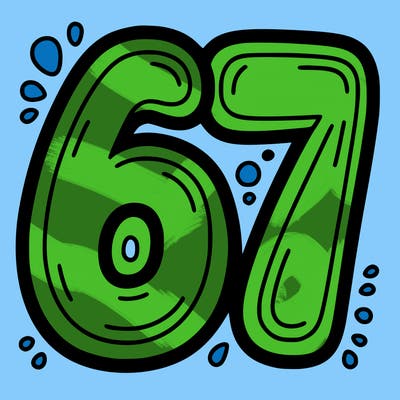 the number 67