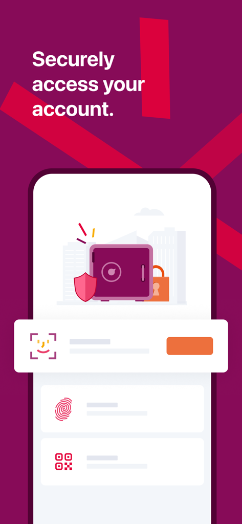 Secure biometric login screen for the mysdworx app showing face recognition and fingerprint options