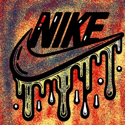 dripping nike logo