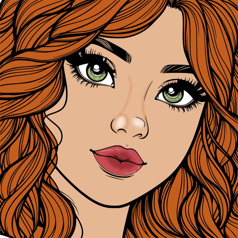 beautiful realistic girl close up to the camera with wavy hair,