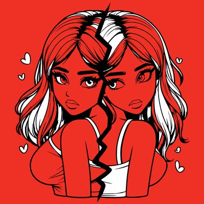 realistic girl split