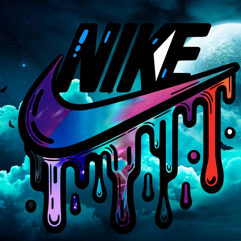dripping nike logo