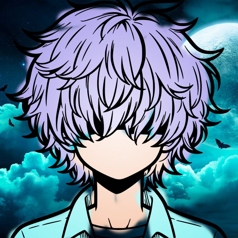 manga boy fluffy hair covering his eyes