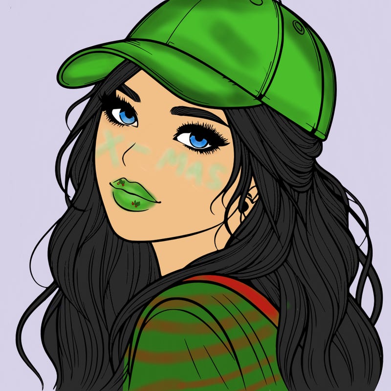 realistic beautiful girl with backward cap