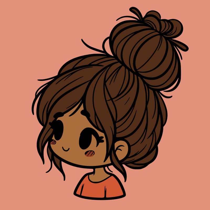 girl with messy bun