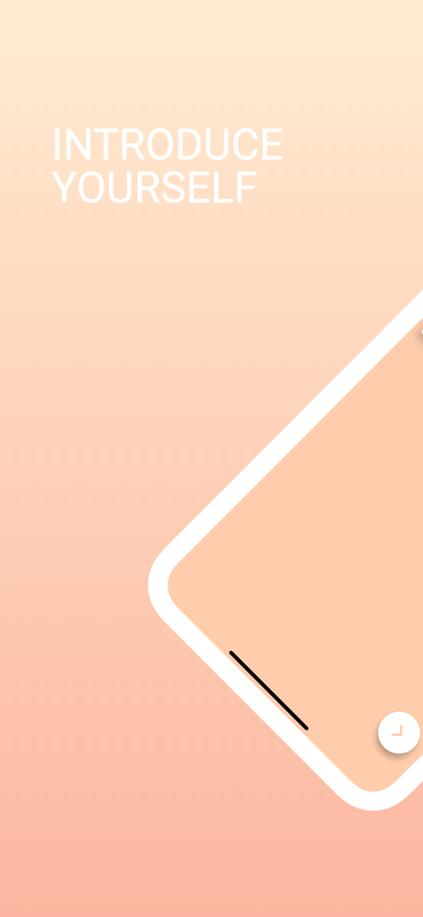 The 21 Days Challenge - Introductory onboarding screen for The 21 Days Challenge app with aesthetic peach background