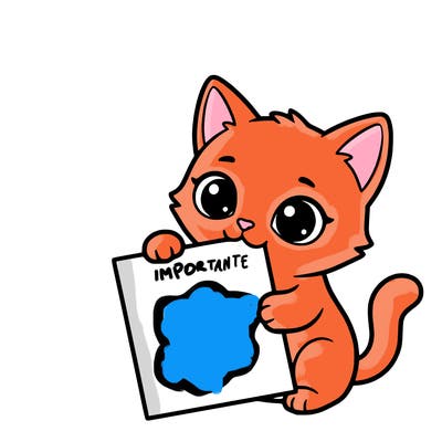 a small cat with a blank sheet of paper in its hand. the cat is sooooooo cute!