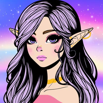 elf girl realistic dark fantasy