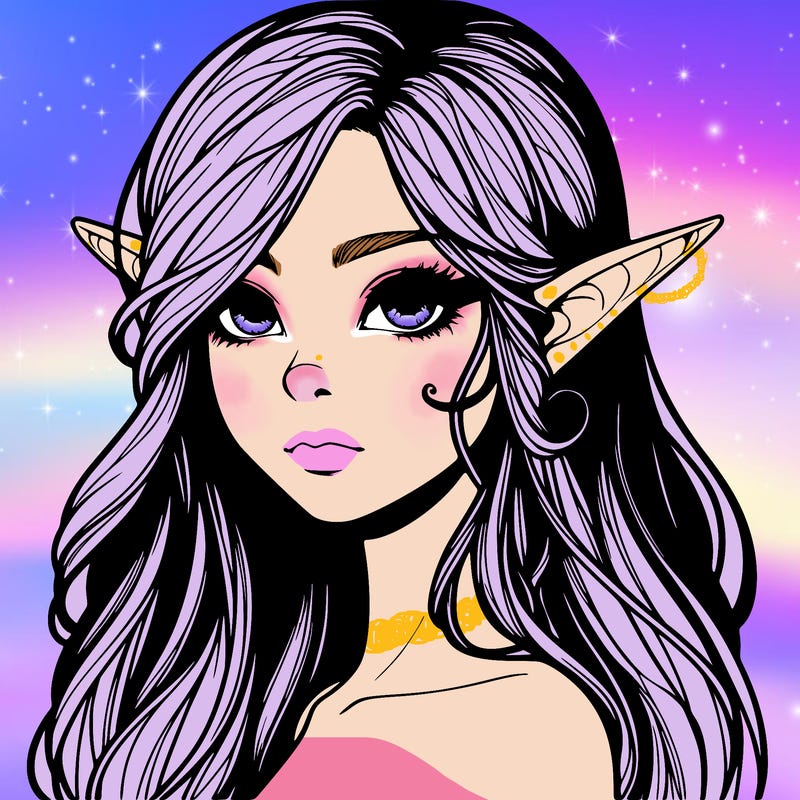 elf girl realistic dark fantasy