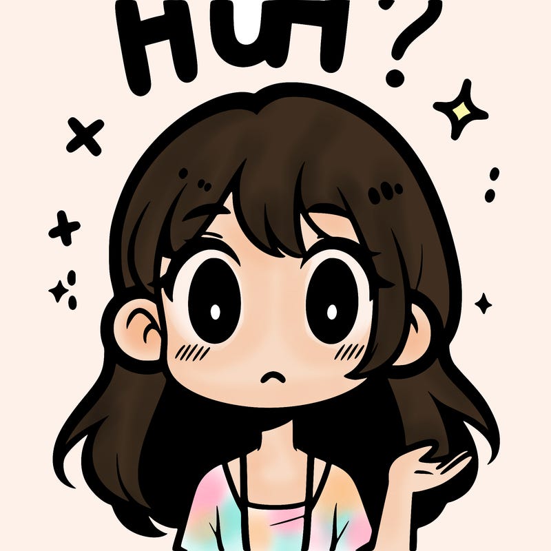 a girl saying "huh" while in confusion