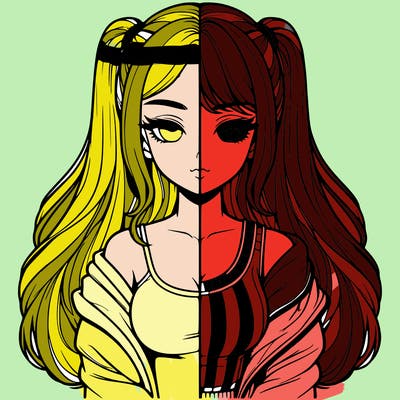 realistic girl split