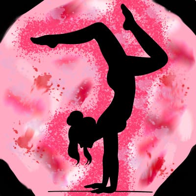 a woman doing a handstand