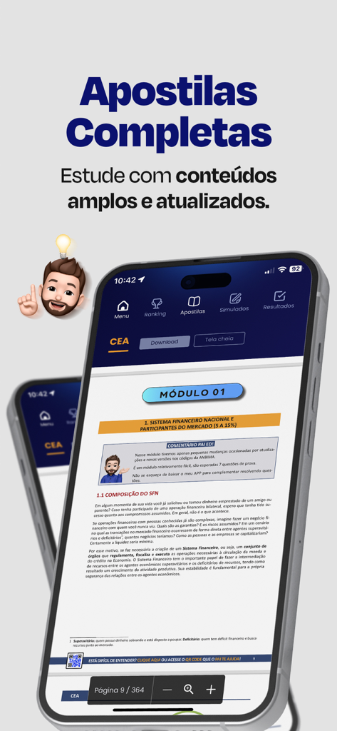 Certificações Edgar Abreu - Aplicativo Edgar Abreu mostrando material de estudo completo para certificacao CEA