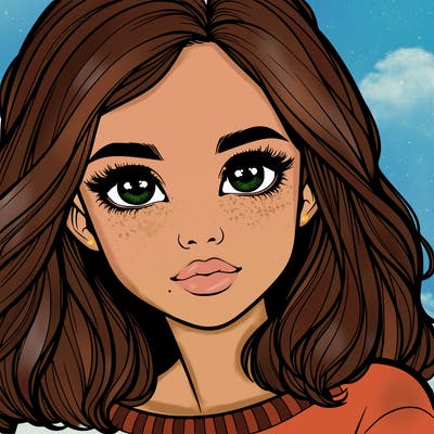 realistic girl whith cute eyes