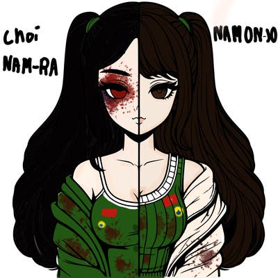 realistic girl split