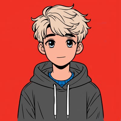 teenager boy with sweatshirt