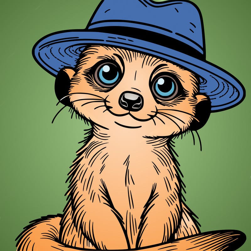 meerkat with hat