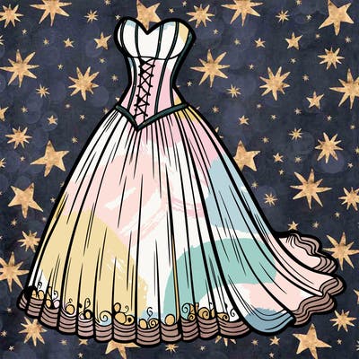 wedding dress-corset and a long and flowy skirt