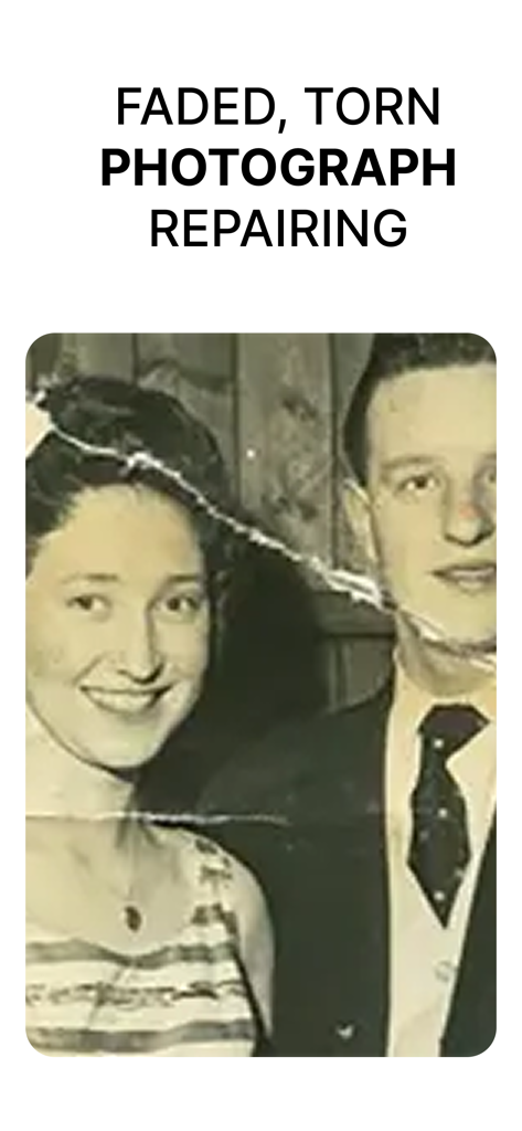 Remory: Colorize & Animate - Faded and torn photograph repairing feature showcase