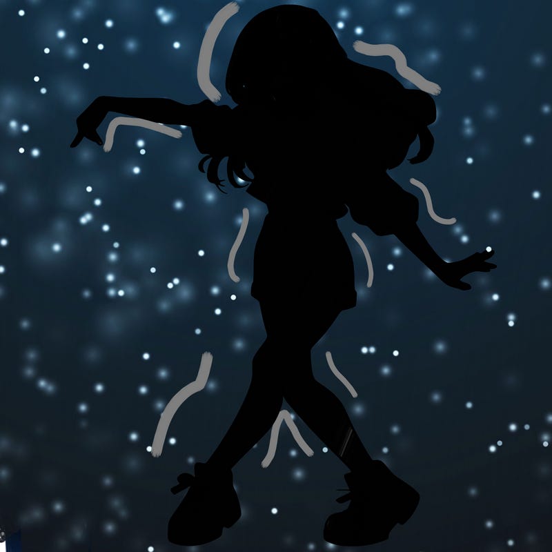 realistic girl danceing