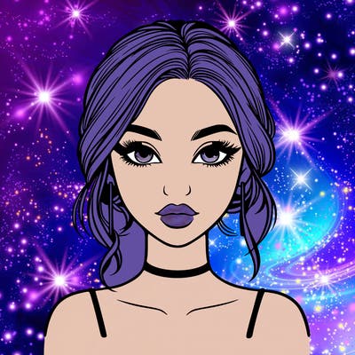 realistic girl with makeup on