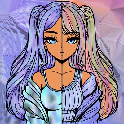 realistic girl split