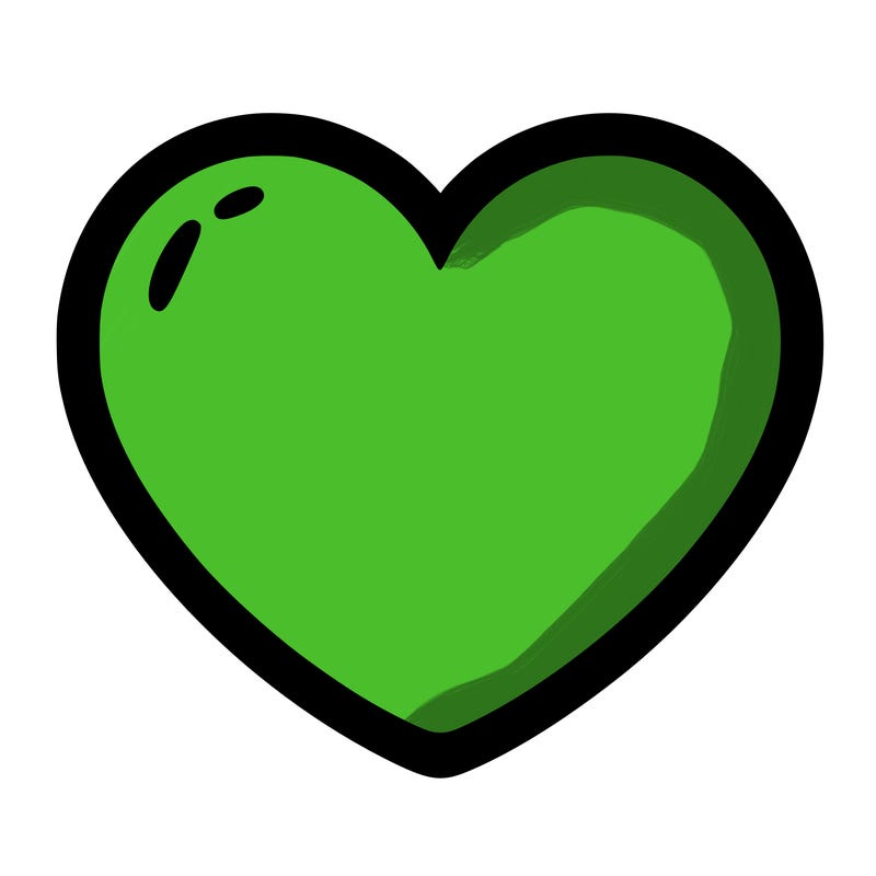 a blank heart