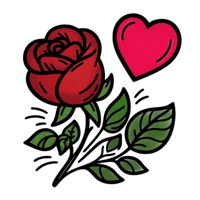 rose and heart