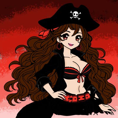 an adult pirate girl