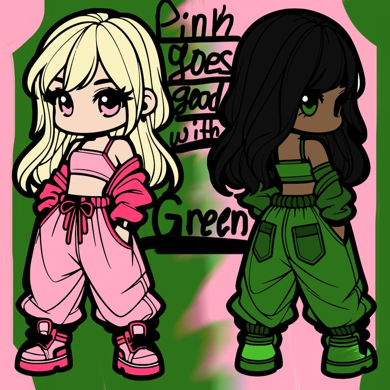 girl in crop top and baggy pants