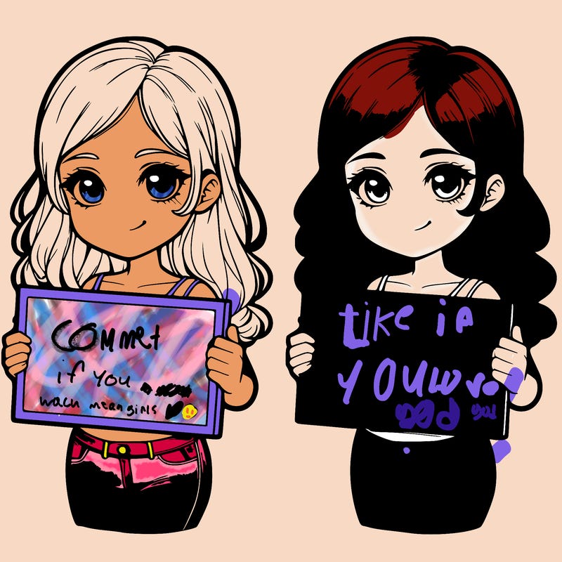 realistic girl holding a sign