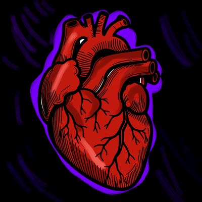 a realistic human heart