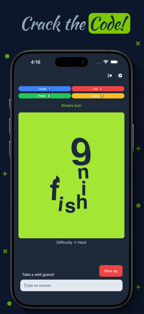 Decode Quest: Trivia Quiz Game - A visual word puzzle challenge in the Decode Quest trivia game.
