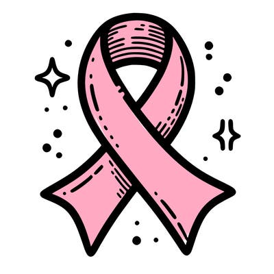 ribbon symbol of national breast cancer awareness month
