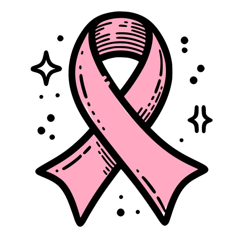 ribbon symbol of national breast cancer awareness month