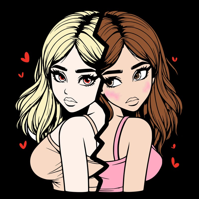 realistic girl split