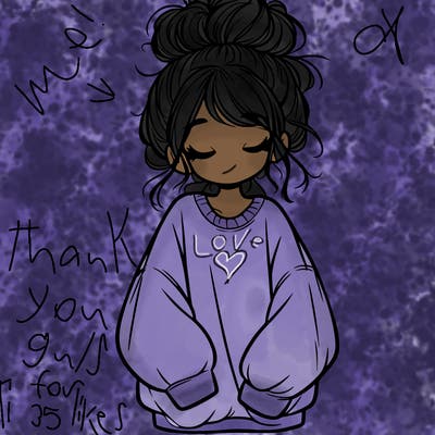 girl with baggy sweatshirt and messy bun