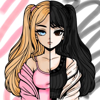 realistic girl split