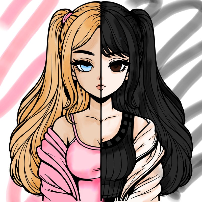 realistic girl split