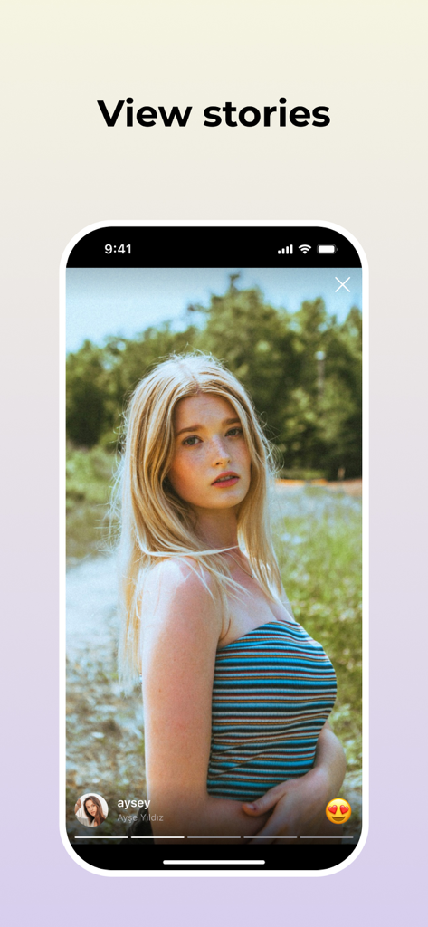 Postegro Unfollowers Followers - Mobile app interface showing the View Stories feature with a photo of a young woman