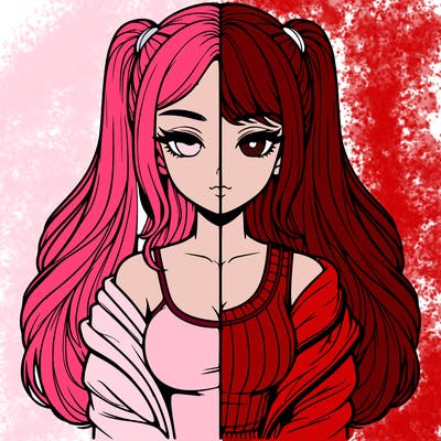 realistic girl split