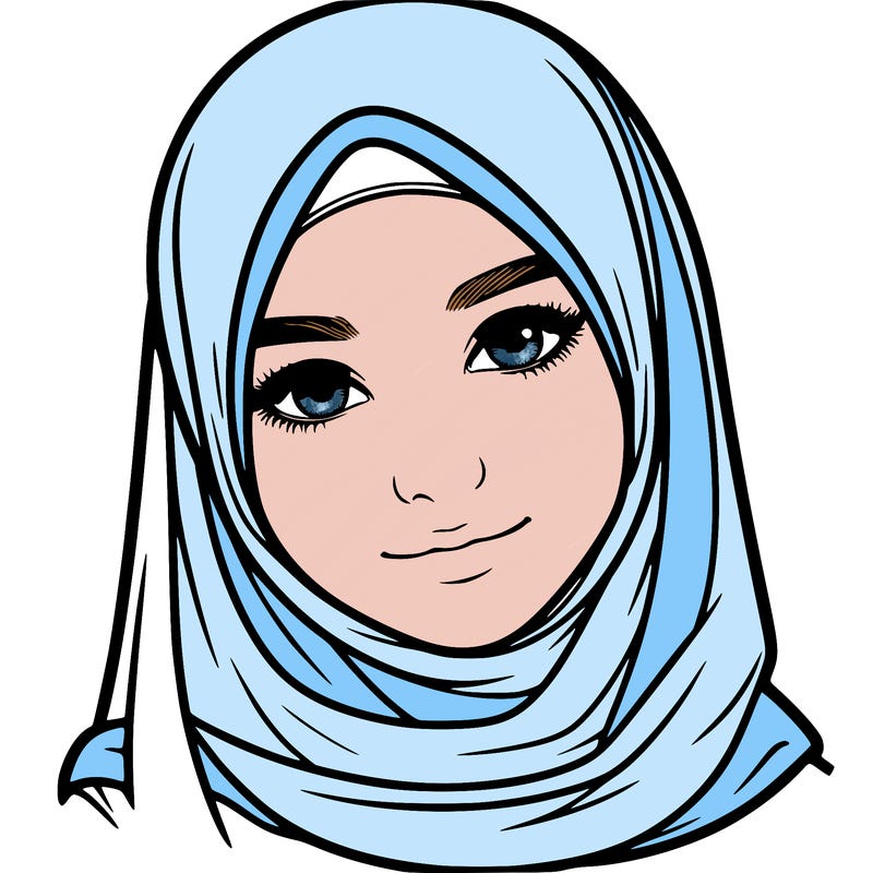 realistic girl with hijap
