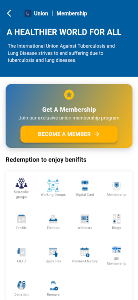 The Union Membership - The Union Membership app dashboard with professional tools for medical members