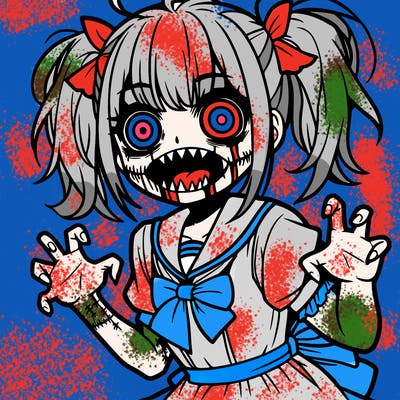 scary anime girl