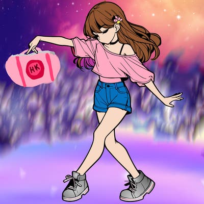 realistic girl danceing