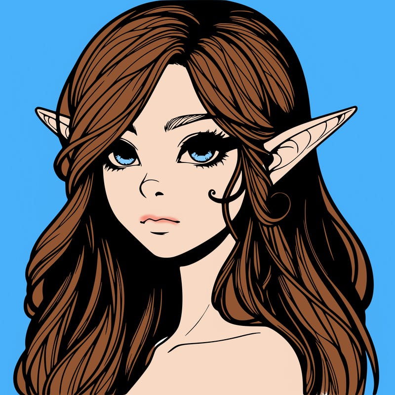 elf girl realistic dark fantasy