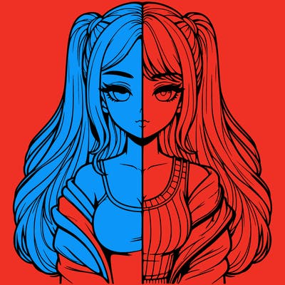 realistic girl split