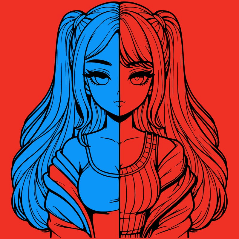 realistic girl split